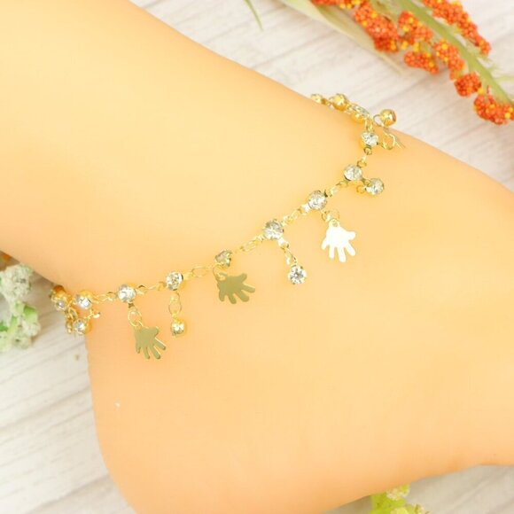 "Handmade Anklet – Elegant & Delicate Jewelry for Women | UNVRC1283 - Picture 2 of 10